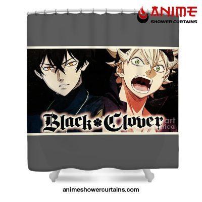 Asta And Yuno Black Clover Shower Curtain W59 X H71 / Gray