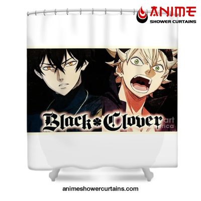 Asta And Yuno Black Clover Shower Curtain W59 X H71 / White