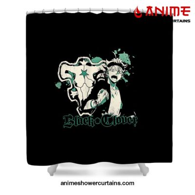 Asta Black Clover Shower Curtain W59 X H71 /