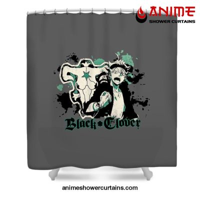 Asta Black Clover Shower Curtain W59 X H71 / Gray