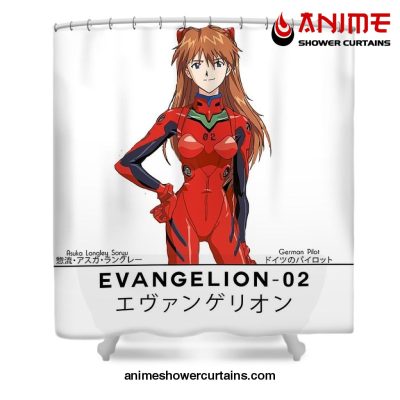 Asuka Soryu Langley Eva-02 Poster Shower Curtain