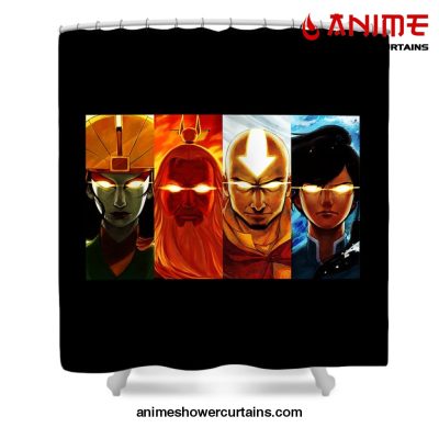 Avatar Elemental Shower Curtain W59 X H71 / Black