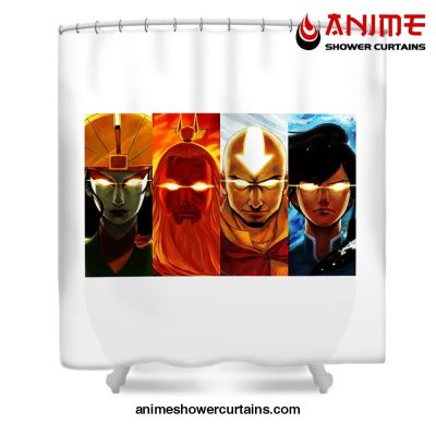 Avatar Elemental Shower Curtain W59 X H71 / White