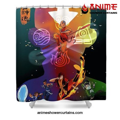 Avatar The Last Airbender Characters Shower Curtain