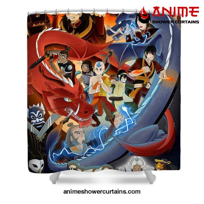 Avatar The Last Airbender Vintage Shower Curtain