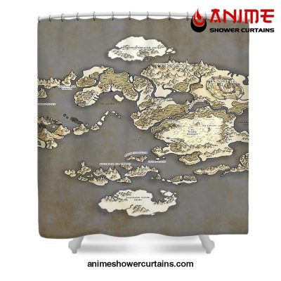 Avatar The Last Airbender World Map 70S Shower Curtain