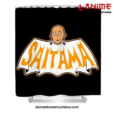 Bat Saitama Shower Curtain W59 X H71 / Black