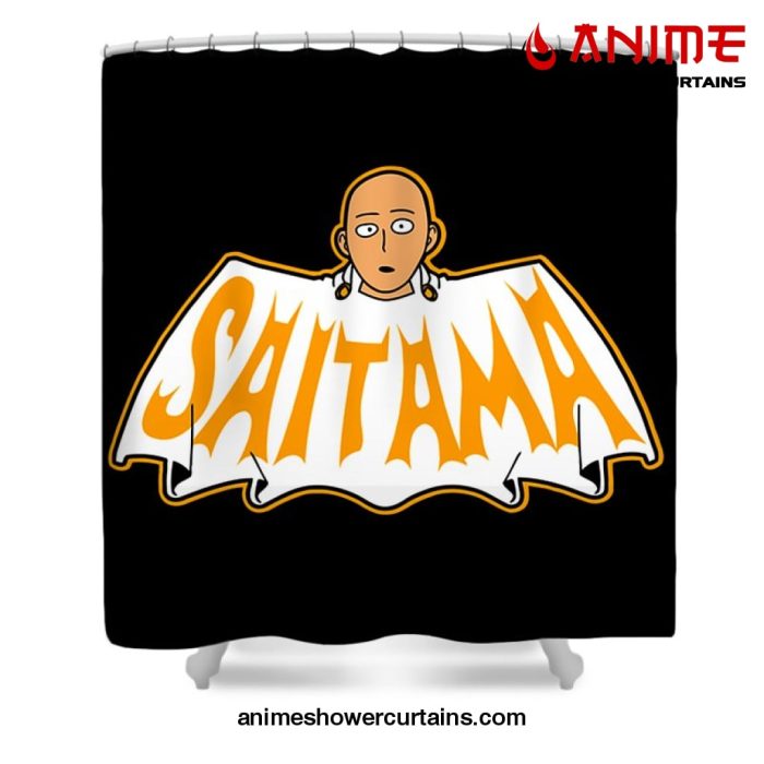 Bat Saitama Shower Curtain W59 X H71 / Black