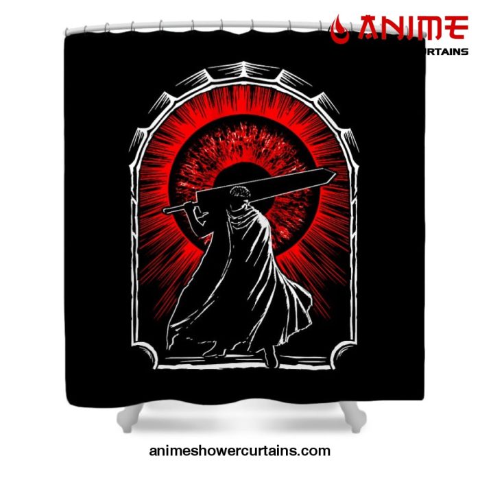 Berserk Anime Shower Curtain W59 X H71 / Black