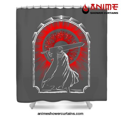 Berserk Anime Shower Curtain W59 X H71 / Gray