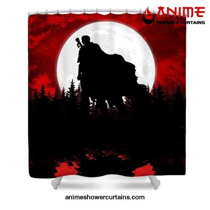 Berserk Guts Shadow Shower Curtain W59 X H71 / Black