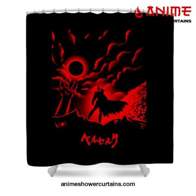 Berserk Sword Shower Curtain W59 X H71 / Black