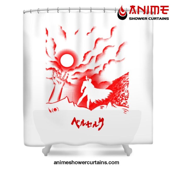 Berserk Sword Shower Curtain W59 X H71 / White