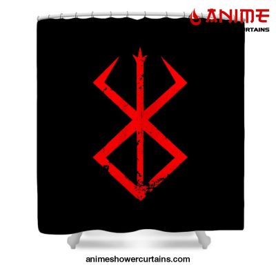 Berserk Symbol Shower Curtain W59 X H71 / Black