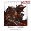 Berserk Wolf And Sword Shower Curtain W59 X H71 / White