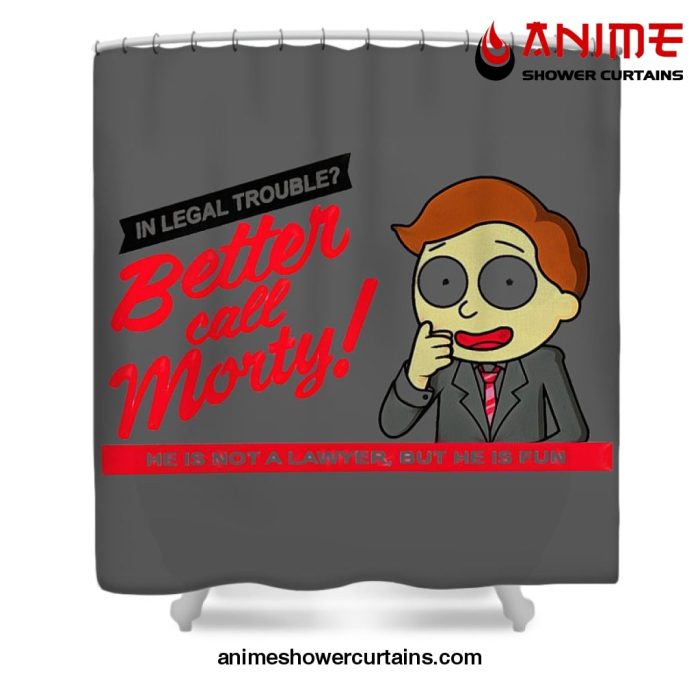 Better Call Morty Shower Curtain W59 X H71 / Gray