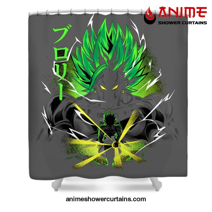 Big Bad Broly Shower Curtain W59 X H71 / Gray