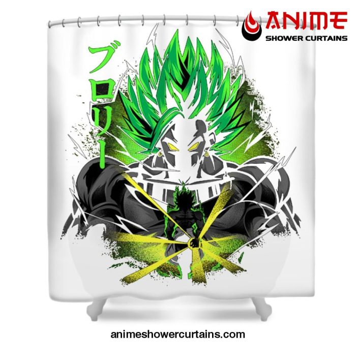 Big Bad Broly Shower Curtain W59 X H71 / White