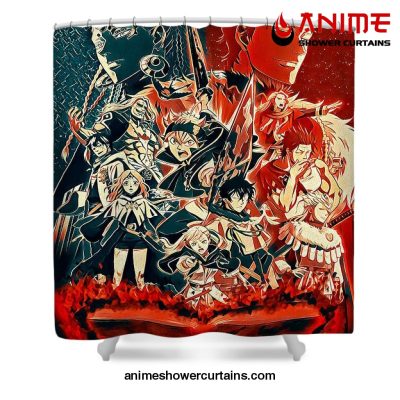 Black Clover Characters Cool Shower Curtain