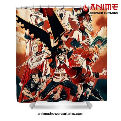 Black Clover Characters Shower Curtain