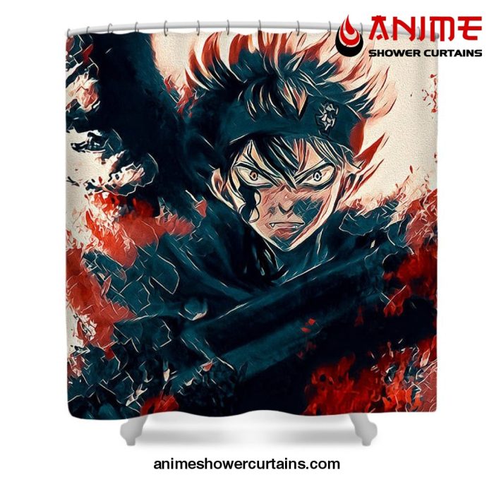 Black Clover Cool Asta Shower Curtain