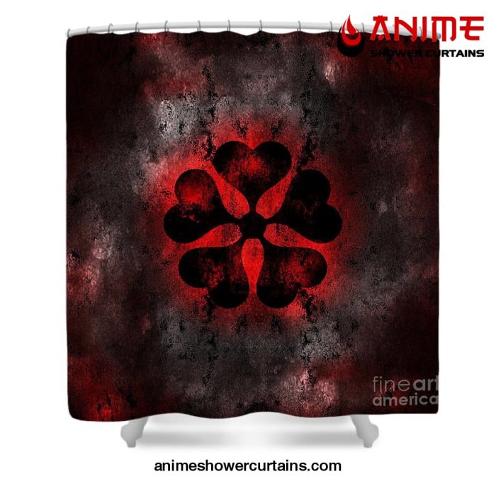 Black Clover Leaf Shadow Shower Curtain