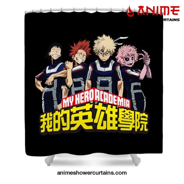 Boku No Hero Mha Shower Curtain W59 X H71 / Black