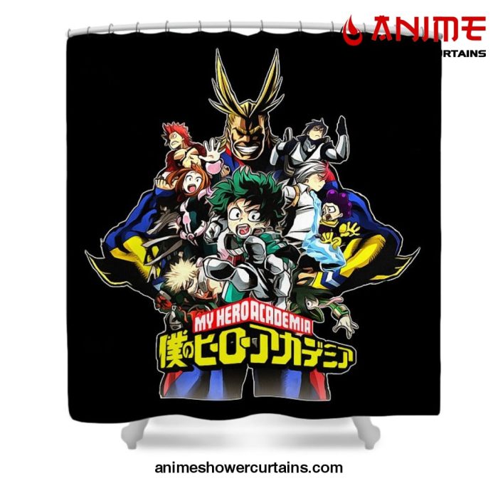 Boku No Hero Shower Curtain W59 X H71 / Black