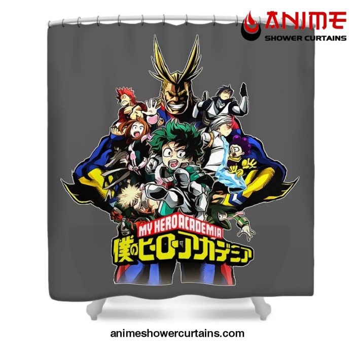 Boku No Hero Shower Curtain W59 X H71 / Gray