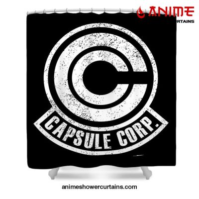 Capsule Corp Dbz Shower Curtain W59 X H71 / Black