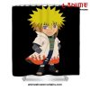 Chibi Naruto Shower Curtain W59 X H71 / Black