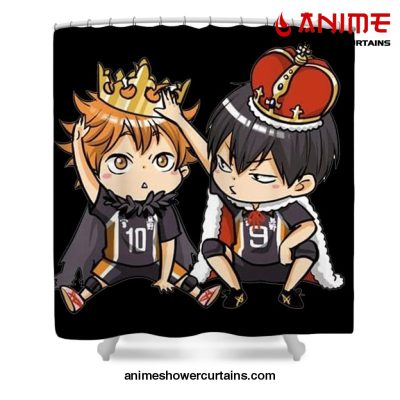 Chibi Tobio Hitana Shower Curtain W59 X H71 / Black