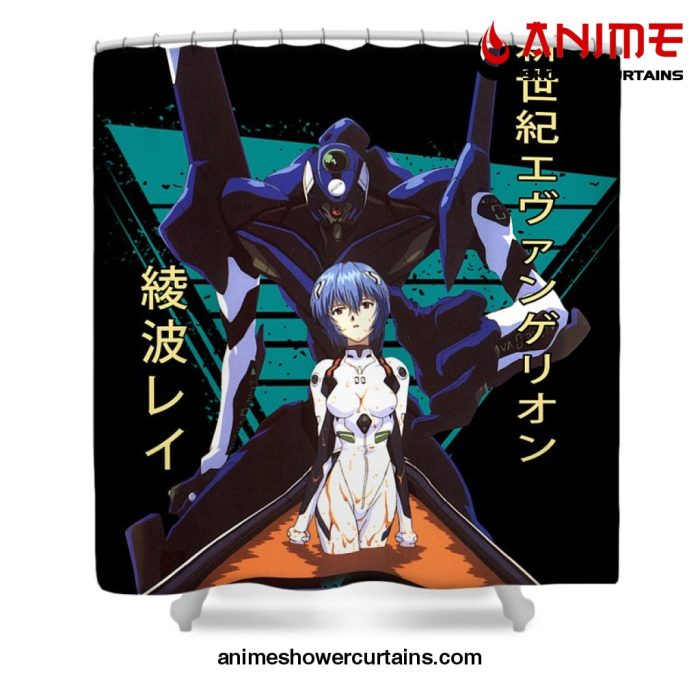 Classic Rei Ayanami Eva Shower Curtain W59 X H71 / Black