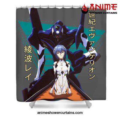 Classic Rei Ayanami Eva Shower Curtain W59 X H71 / Gray