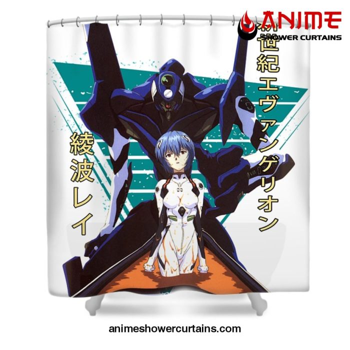 Classic Rei Ayanami Eva Shower Curtain W59 X H71 / White