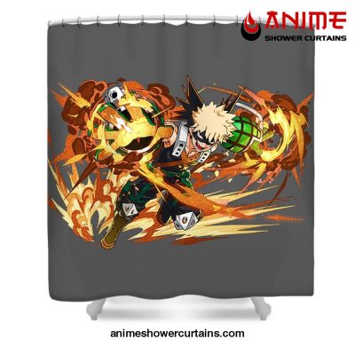 Cool Bakugo Katsuki Shower Curtain W59 X H71 / Gray