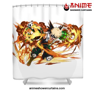 Cool Bakugo Katsuki Shower Curtain W59 X H71 / White