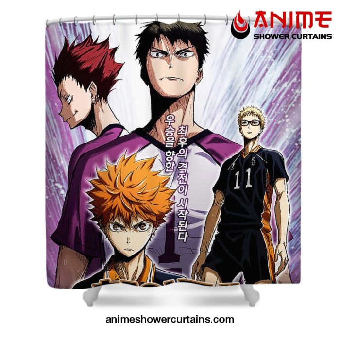 Cool Haikyuu Boys Shower Curtain