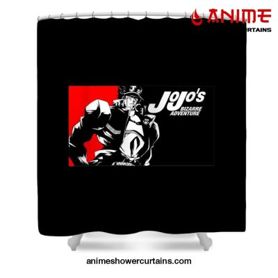 Cool Jotaro Kujo Shower Curtain W59 X H71 / Black