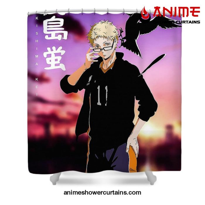 Cool Kei Tsukishima Haikyuu Shower Curtain