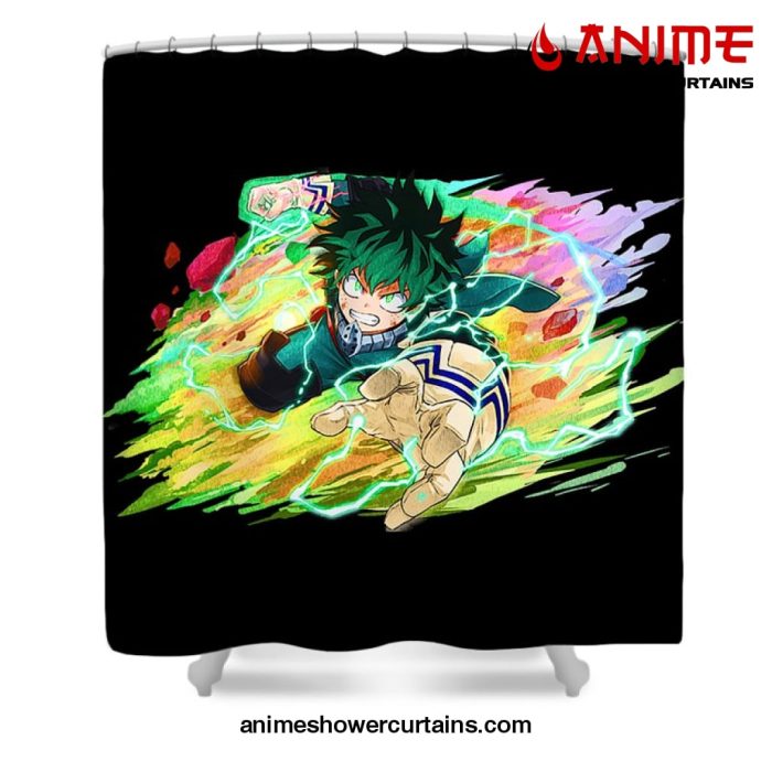 Cool Midoriya Izuku Shower Curtain W59 X H71 / Black