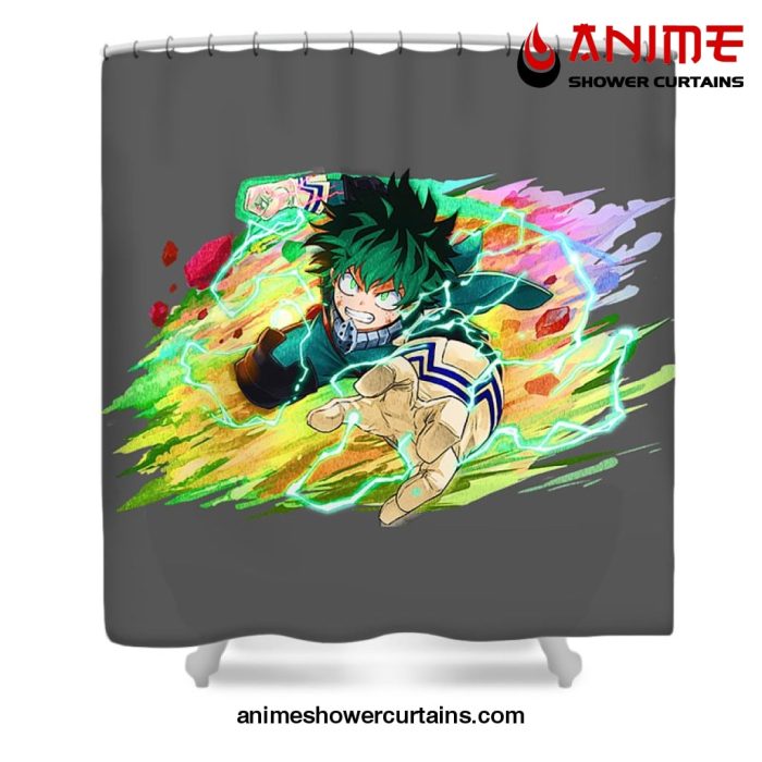 Cool Midoriya Izuku Shower Curtain W59 X H71 / Gray