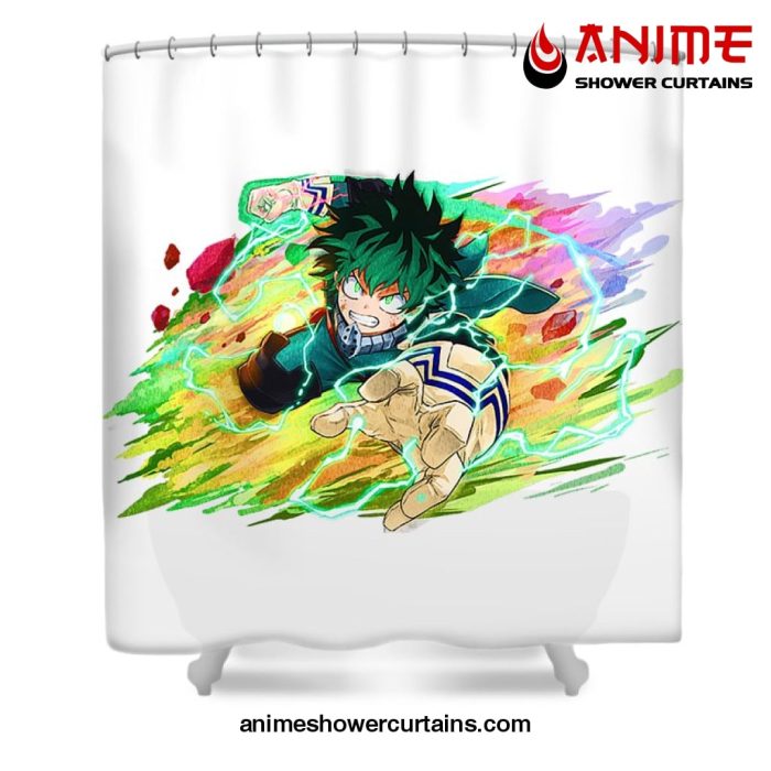 Cool Midoriya Izuku Shower Curtain W59 X H71 / White