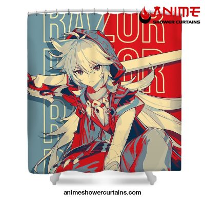 Cool Razor Genshin Impact Shower Curtain