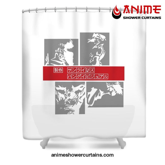 Cowboy Bebop Characters Shower Curtain W59 X H71 / White