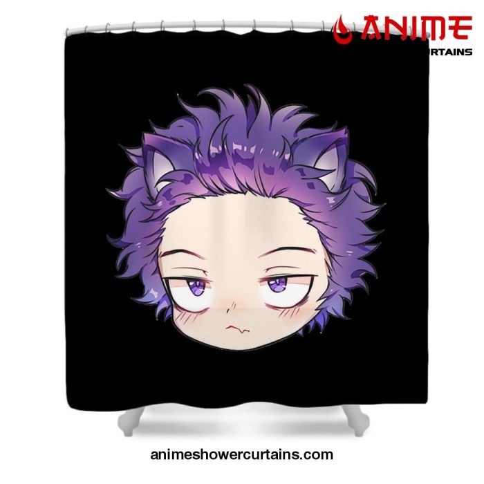 Cute Hitoshi Shinso Shower Curtain W59 X H71 / Black