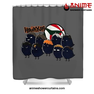 Cute Karasuno Shower Curtain W59 X H71 / Gray