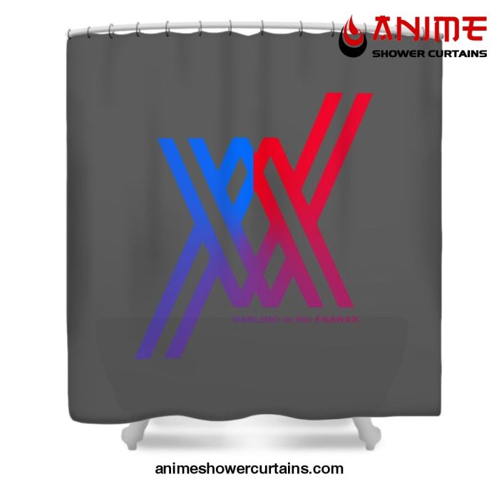 Darling In The Franxx Logo Shower Curtain W59 X H71 / Gray