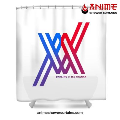 Darling In The Franxx Logo Shower Curtain W59 X H71 / White