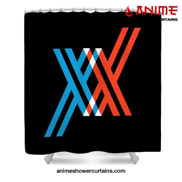 Darling In The Franxx Symbol Shower Curtain W59 X H71 / Black